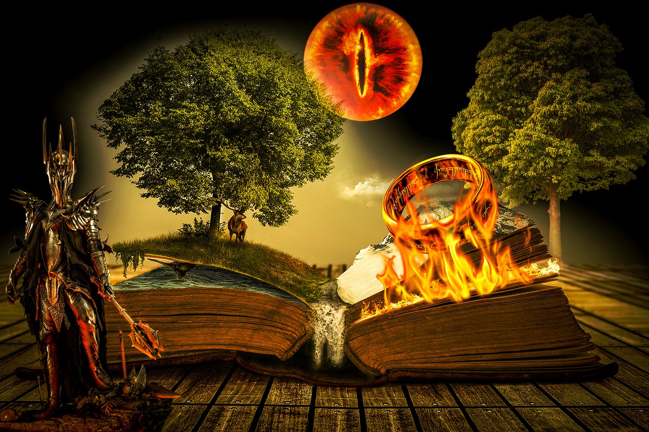 Grafika przedstawiająca oko Saurona z Władcy pierścieni